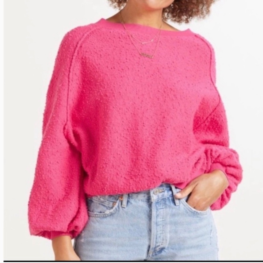 Free people Found my friend boucle pullover sweater